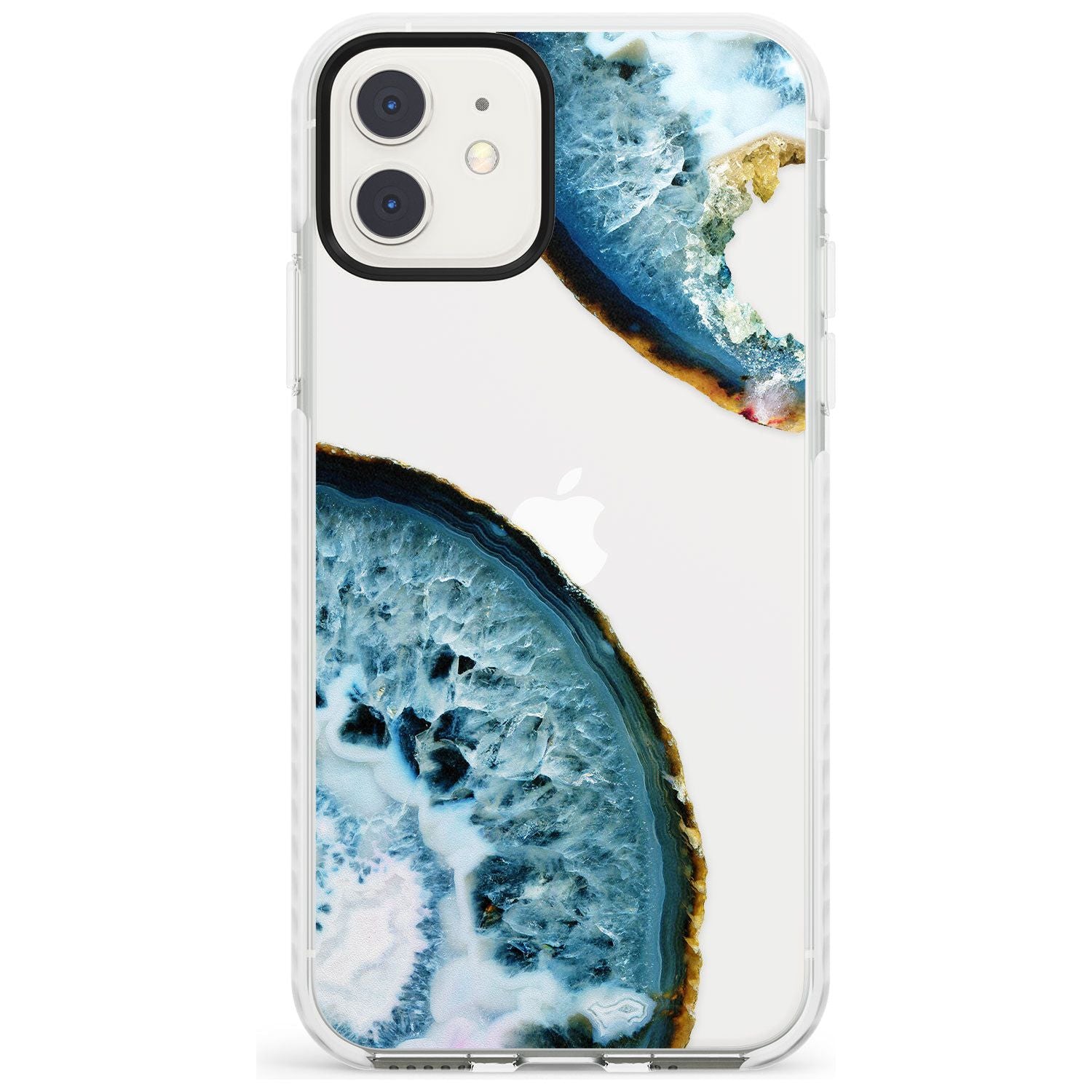 Blue, White & Yellow Agate Gemstone Impact Phone Case for iPhone 11