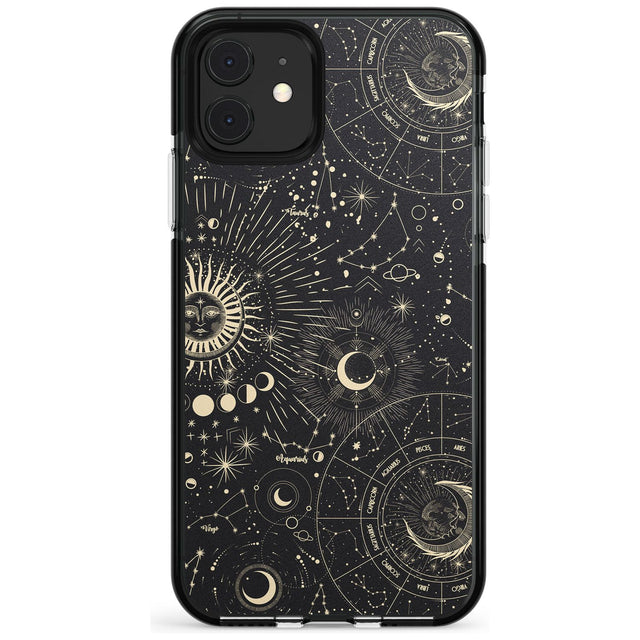 Suns & Zodiac Charts Pink Fade Impact Phone Case for iPhone 11 Pro Max