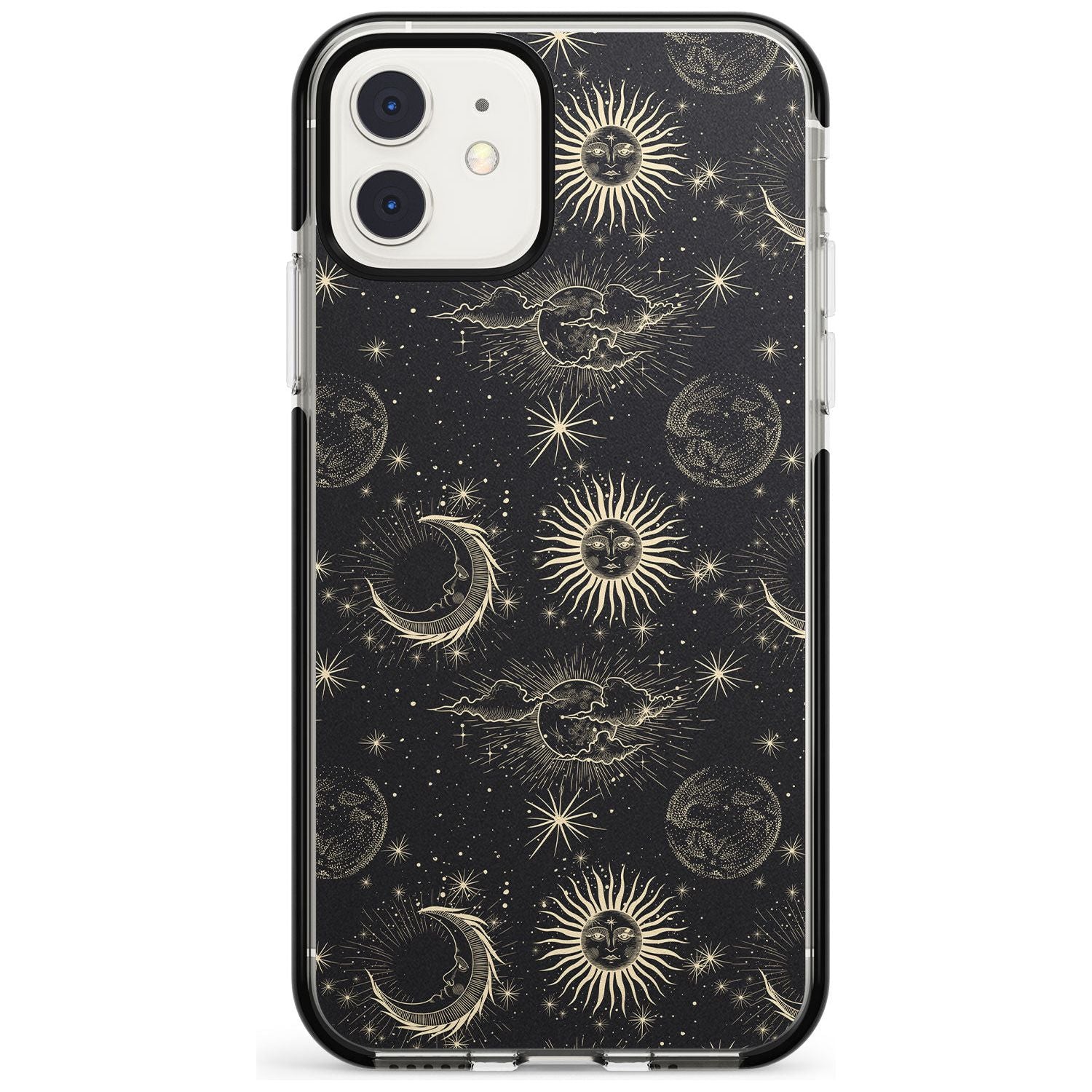 Large Suns, Moons & Clouds Pink Fade Impact Phone Case for iPhone 11 Pro Max