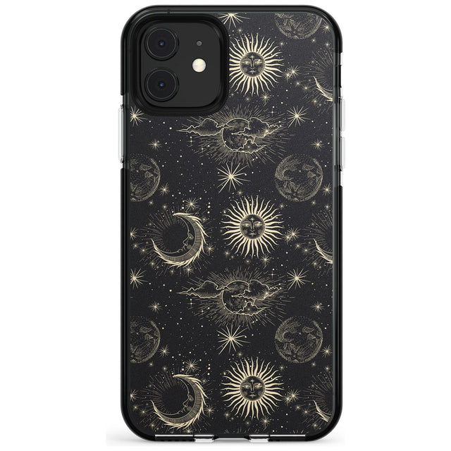 Large Suns, Moons & Clouds Pink Fade Impact Phone Case for iPhone 11 Pro Max