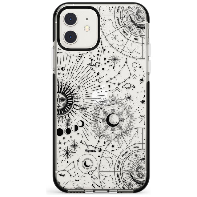 Suns & Constellations Astrological Black Impact Phone Case for iPhone 11