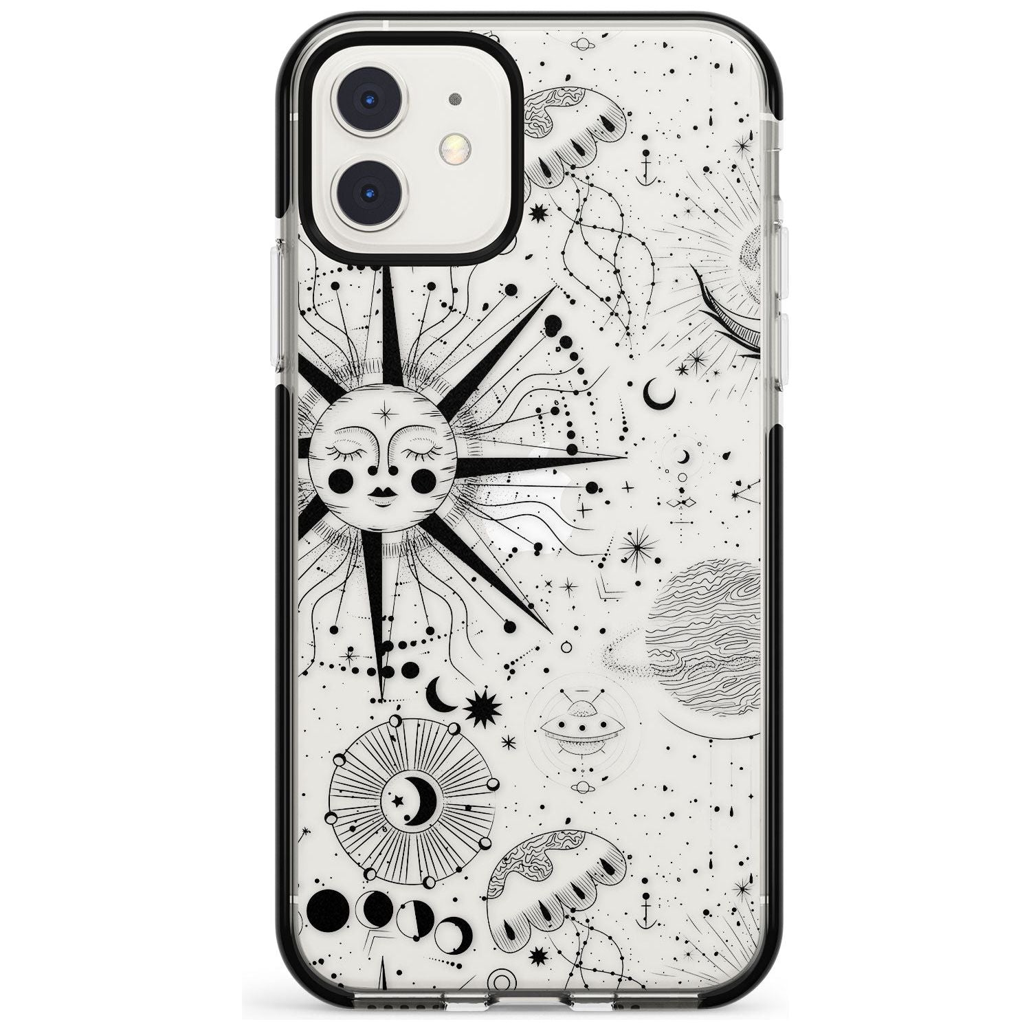 Large Sun Vintage Astrological Black Impact Phone Case for iPhone 11