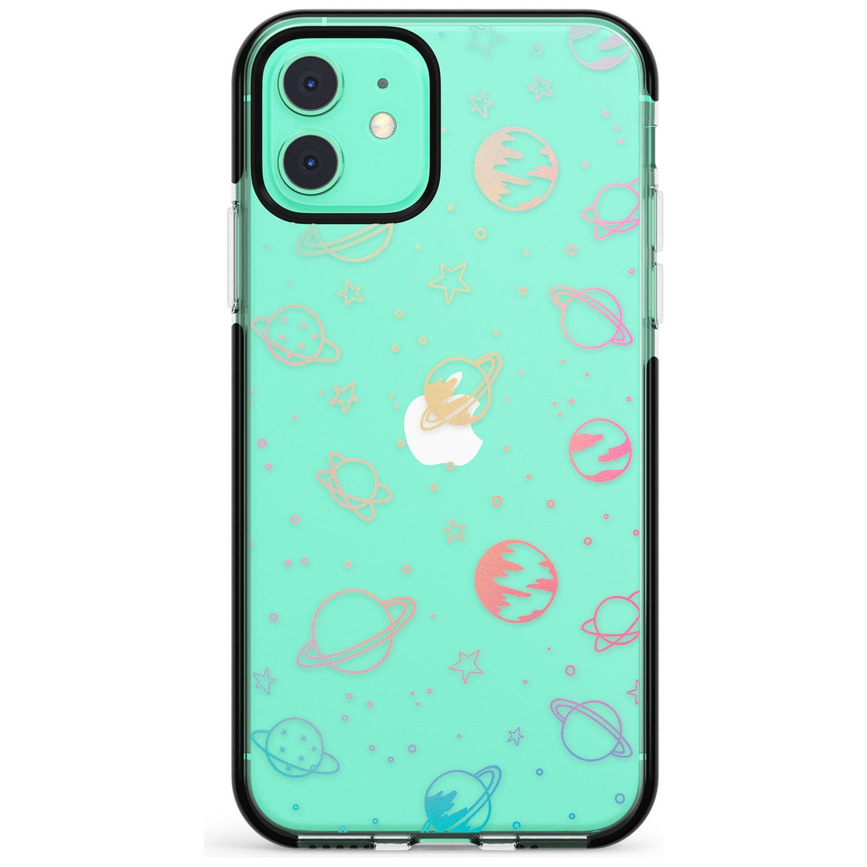 Outer Space Outlines: Pastels on Clear Pink Fade Impact Phone Case for iPhone 11 Pro Max