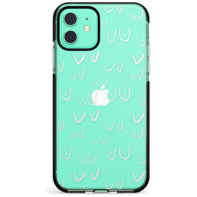 Boob Pattern (White) Pink Fade Impact Phone Case for iPhone 11 Pro Max