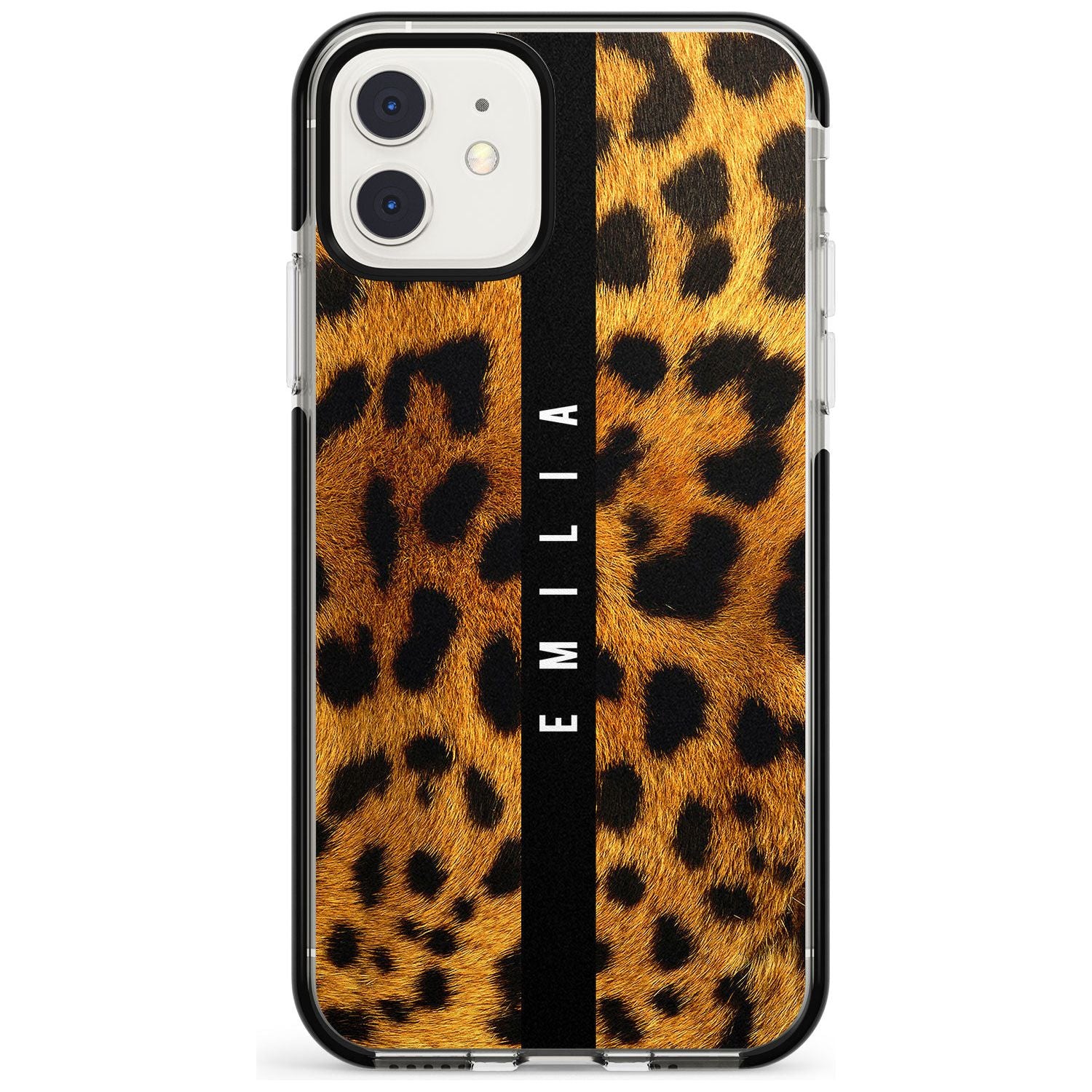 Leopard Print iPhone Case  Black Impact Custom Phone Case - Case Warehouse