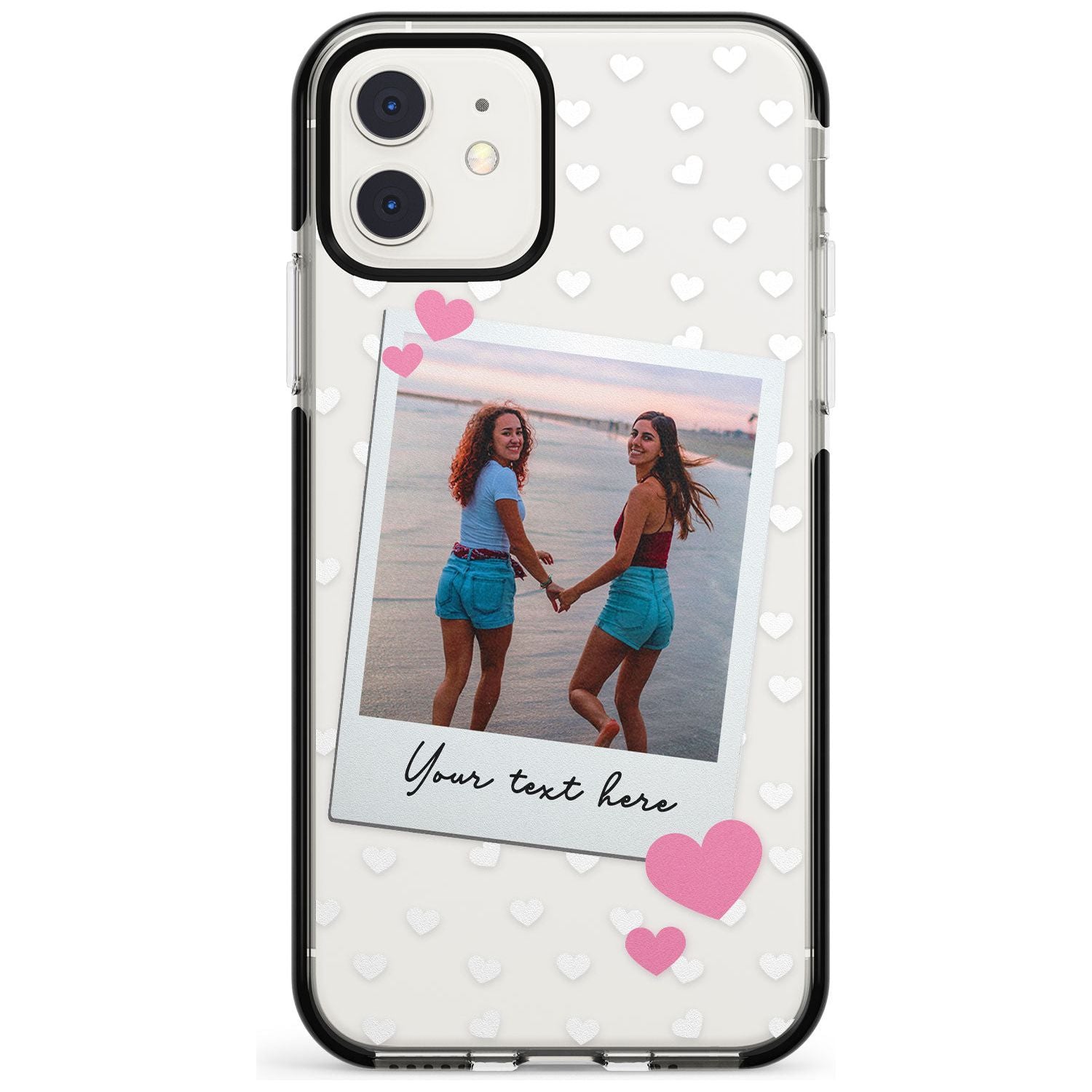 Instant Film & Hearts Pink Fade Impact Phone Case for iPhone 11 Pro Max