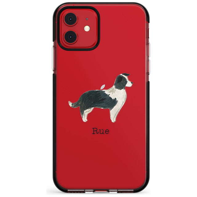 Border Collie Pink Fade Impact Phone Case for iPhone 11 Pro Max
