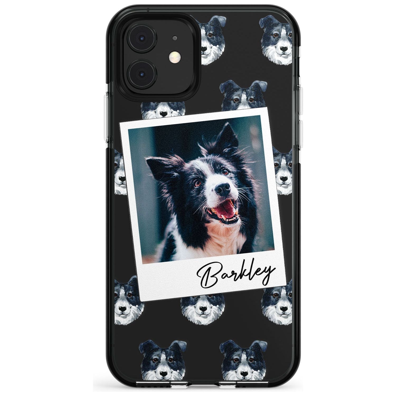 Border Collie - Custom Dog Photo Pink Fade Impact Phone Case for iPhone 11 Pro Max