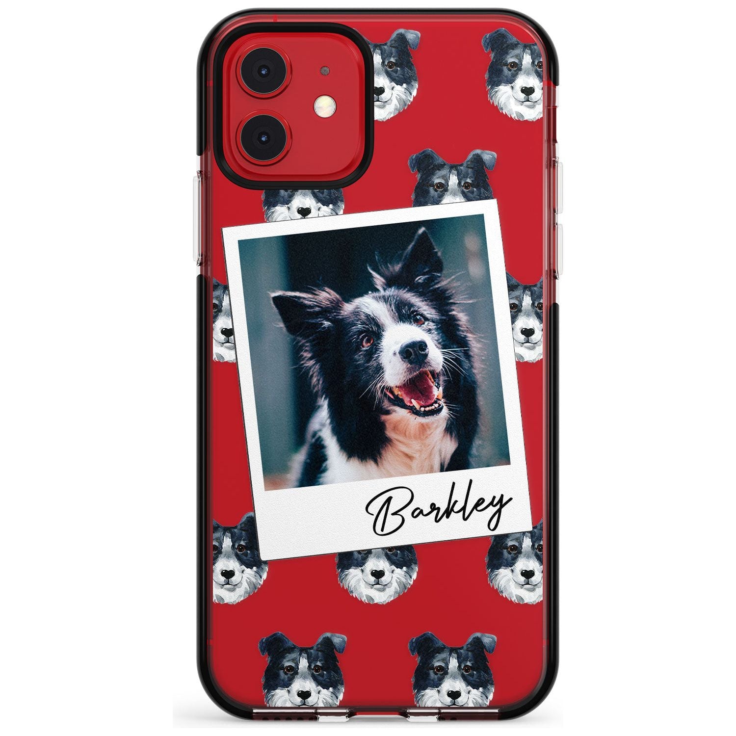 Border Collie - Custom Dog Photo Pink Fade Impact Phone Case for iPhone 11 Pro Max