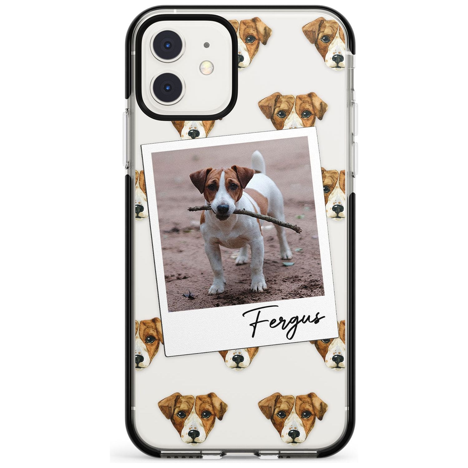 Jack Russell - Custom Dog Photo Pink Fade Impact Phone Case for iPhone 11 Pro Max