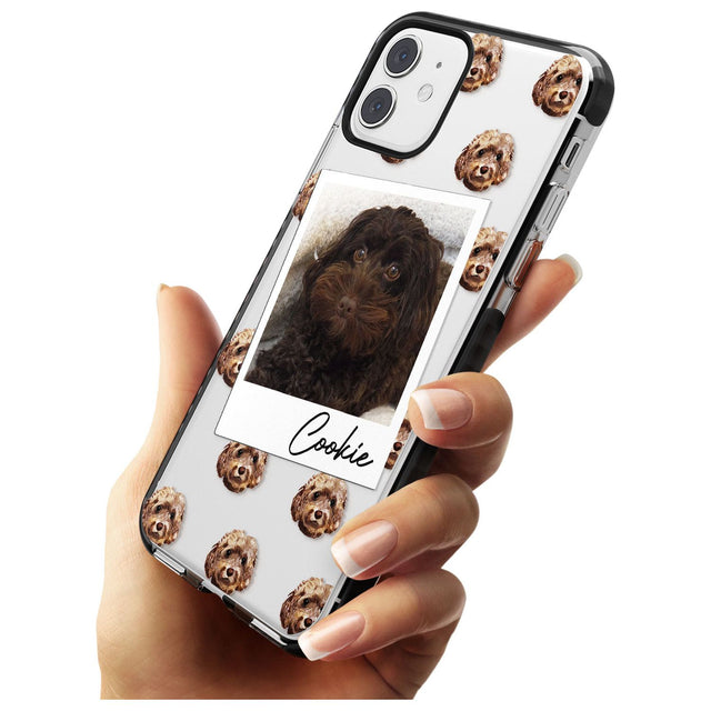 Cockapoo, Brown - Custom Dog Photo Pink Fade Impact Phone Case for iPhone 11 Pro Max