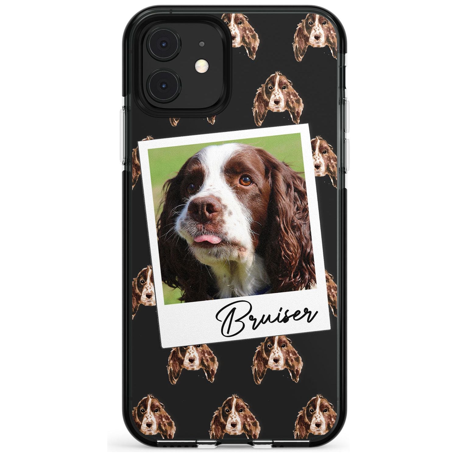Springer Spaniel - Custom Dog Photo Pink Fade Impact Phone Case for iPhone 11 Pro Max