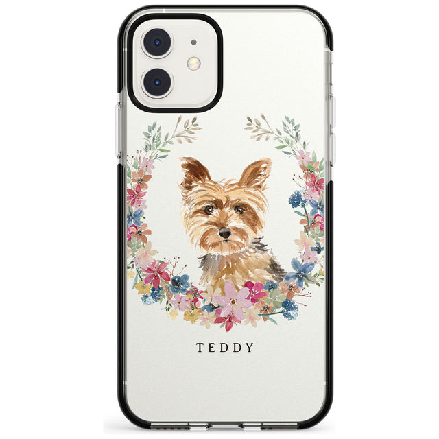 Yorkshire Terrier - Watercolour Dog Portrait Black Impact Phone Case for iPhone 11