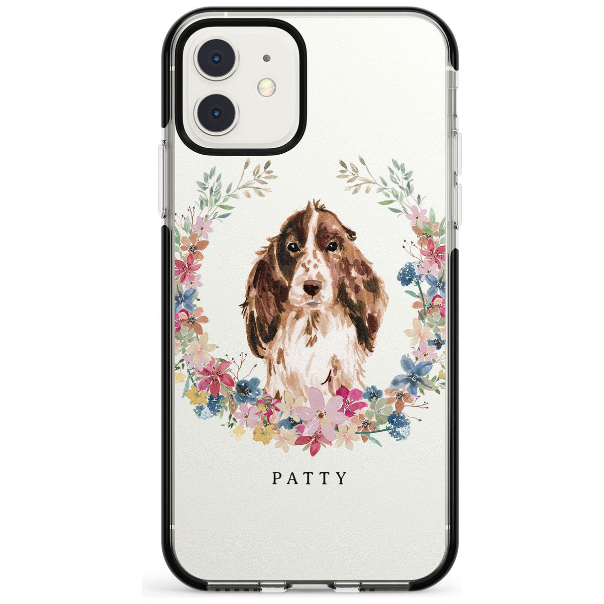 Brown Cocker Spaniel - Watercolour Dog Portrait Black Impact Phone Case for iPhone 11