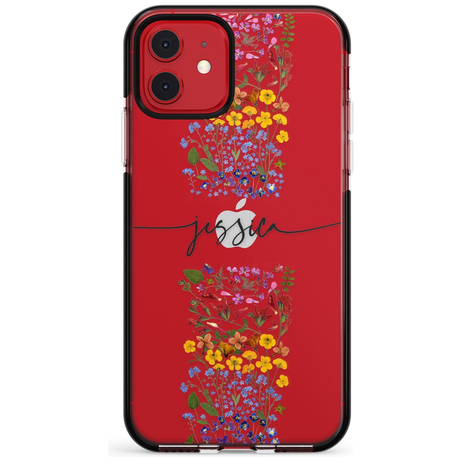 Custom Wildflower Stripe Pink Fade Impact Phone Case for iPhone 11 Pro Max