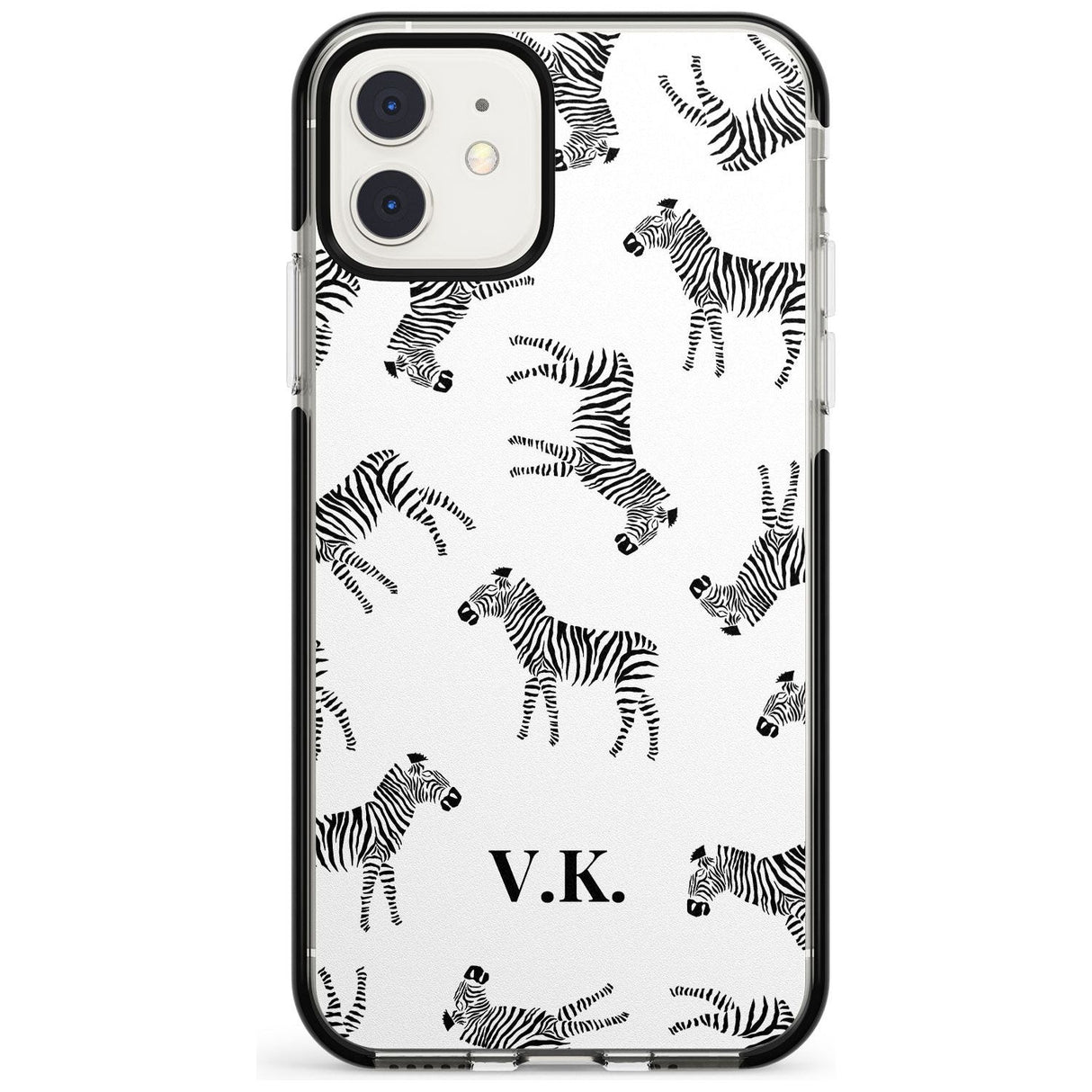 Personalised Zebra Pattern Pink Fade Impact Phone Case for iPhone 11 Pro Max