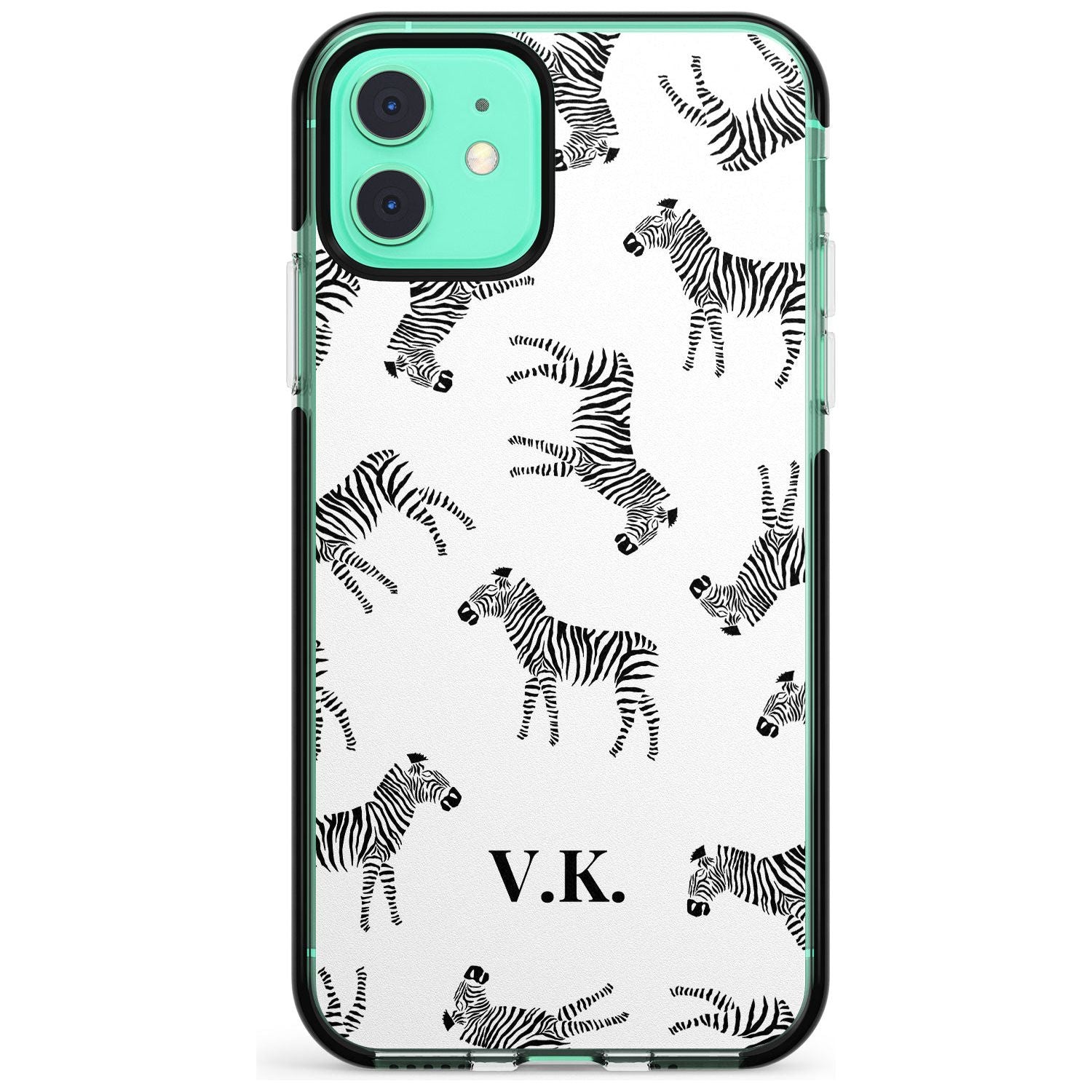 Personalised Zebra Pattern Pink Fade Impact Phone Case for iPhone 11 Pro Max