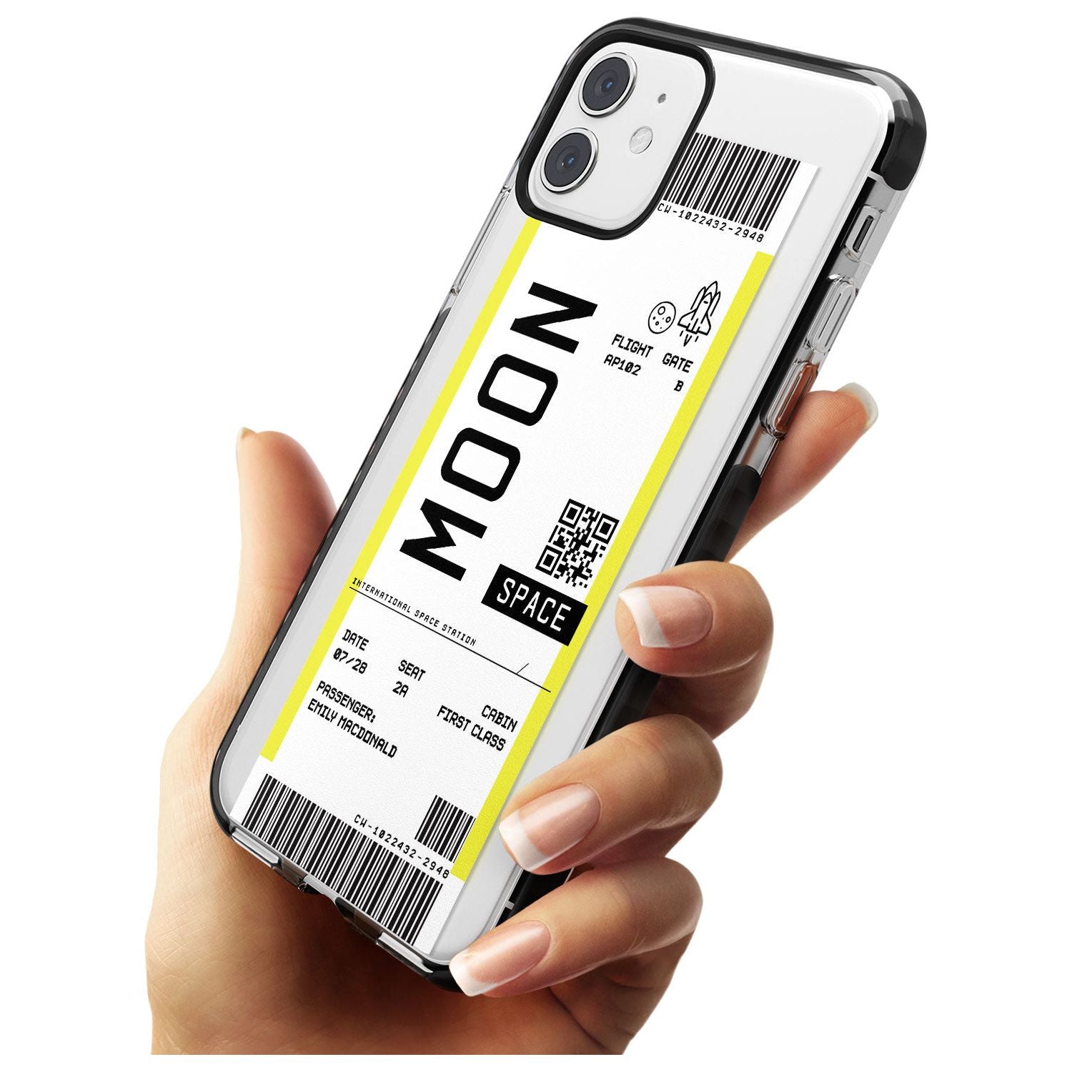 Moon Custom Space Travel Ticket iPhone Case   Custom Phone Case - Case Warehouse