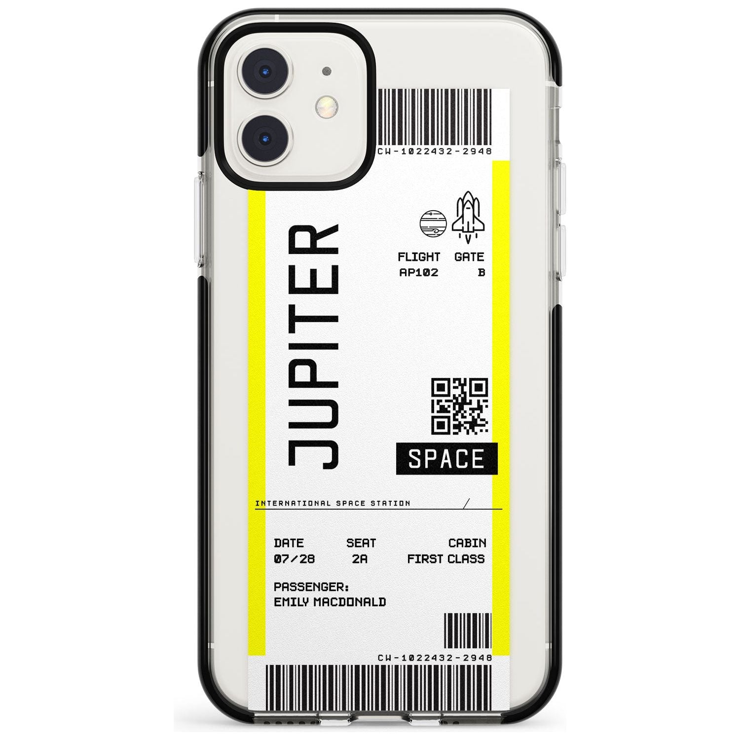 Jupiter Travel Ticket iPhone Case  Black Impact Custom Phone Case - Case Warehouse