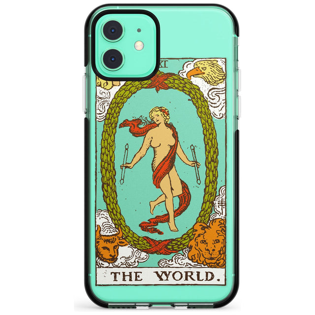 The World Tarot Card - Colour Pink Fade Impact Phone Case for iPhone 11 Pro Max