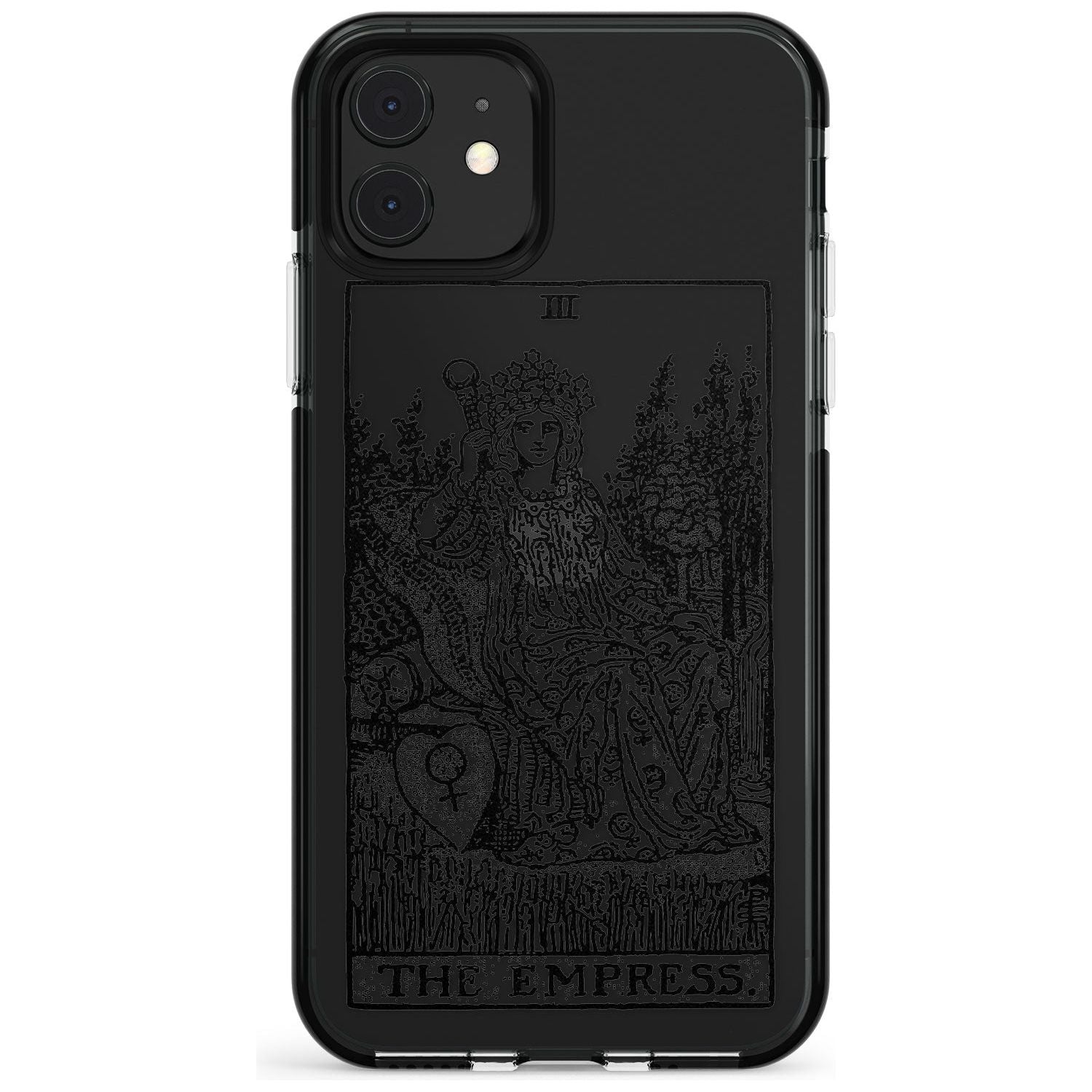The Empress Tarot Card - Transparent Pink Fade Impact Phone Case for iPhone 11 Pro Max