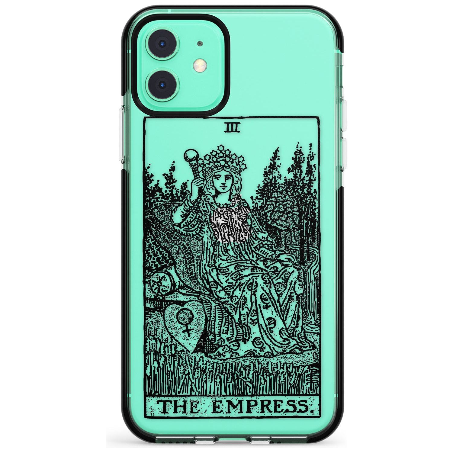 The Empress Tarot Card - Transparent Pink Fade Impact Phone Case for iPhone 11 Pro Max
