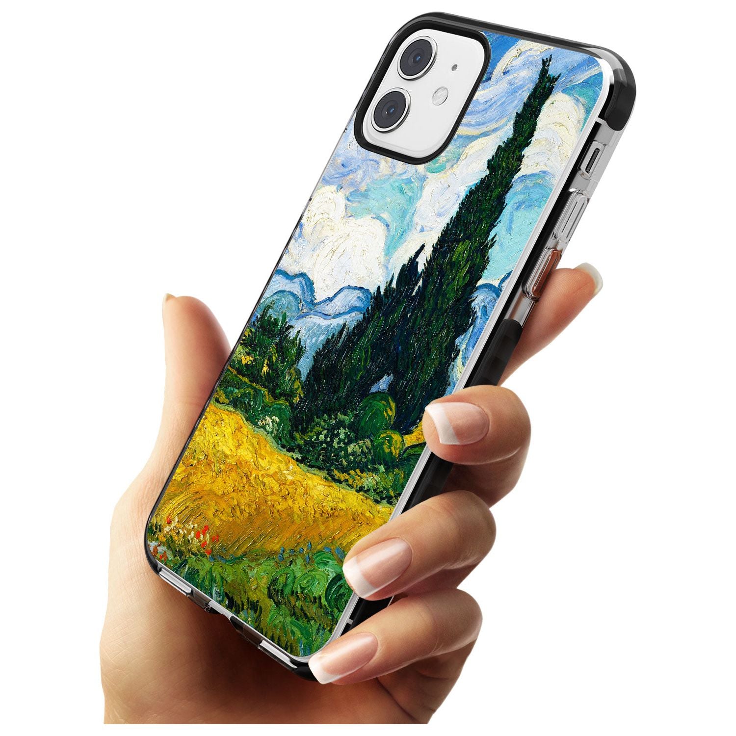 Wheat Field with Cypresses by Vincent Van Gogh Pink Fade Impact Phone Case for iPhone 11 Pro Max