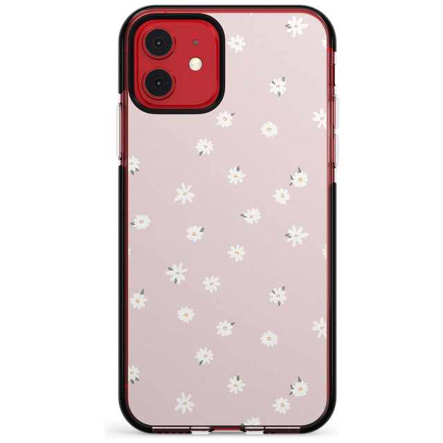 Painted Daises on Pink - Cute Floral Daisy Design Pink Fade Impact Phone Case for iPhone 11 Pro Max