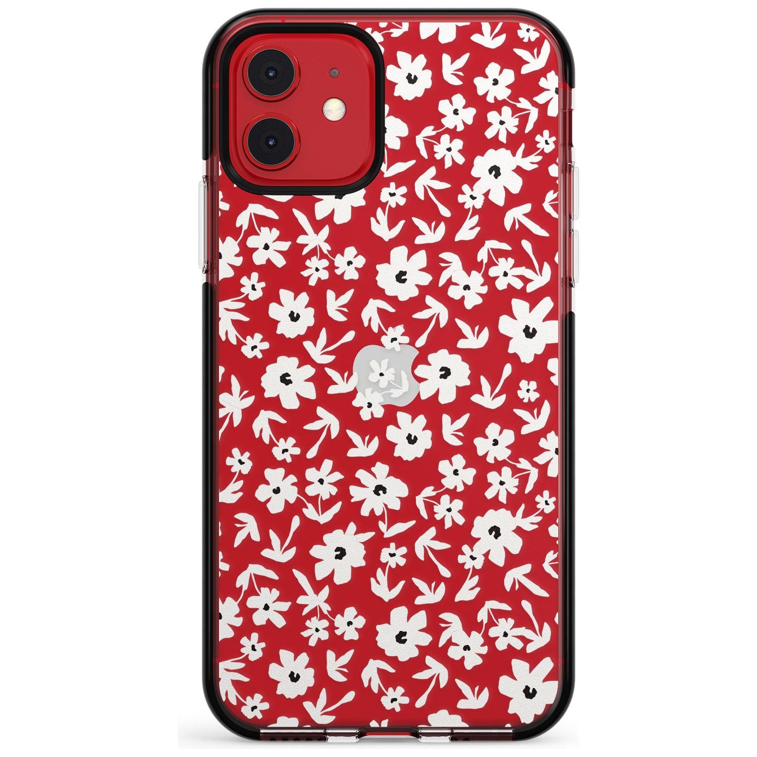 Floral Print on Clear - Cute Floral Design Pink Fade Impact Phone Case for iPhone 11 Pro Max