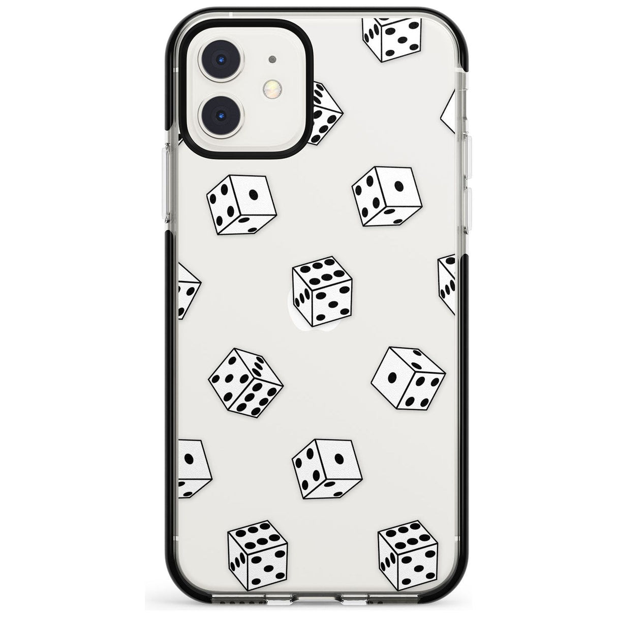 Clear Dice Pattern Black Impact Phone Case for iPhone 11 Pro Max