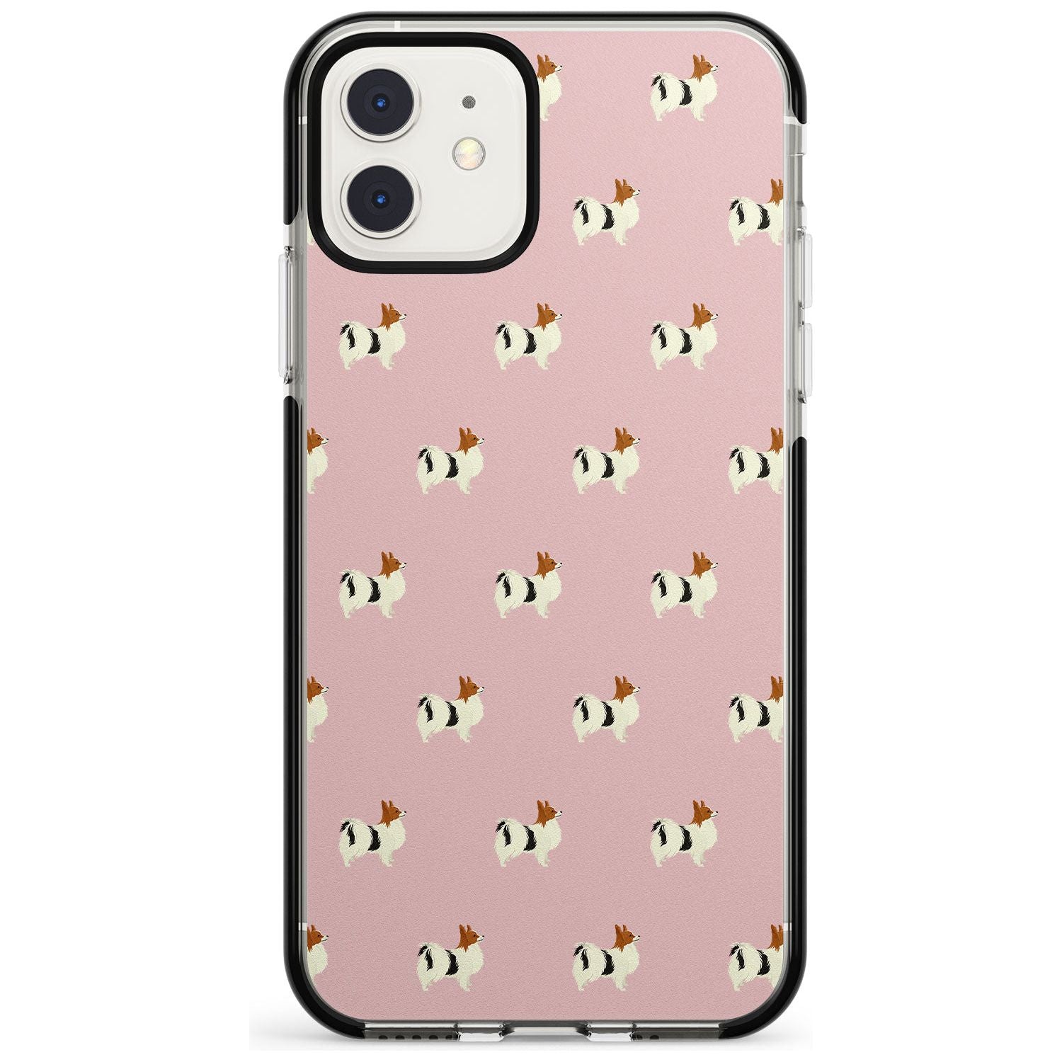 Papillon Dog Pattern Black Impact Phone Case for iPhone 11