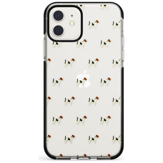 Jack Russell Terrier Dog Pattern Clear Black Impact Phone Case for iPhone 11
