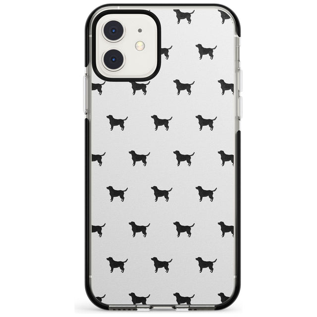 Black Labrador Dog Pattern Black Impact Phone Case for iPhone 11