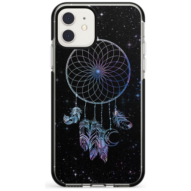 Dreamcatcher Space Stars Galaxy Print Black Impact Phone Case for iPhone 11