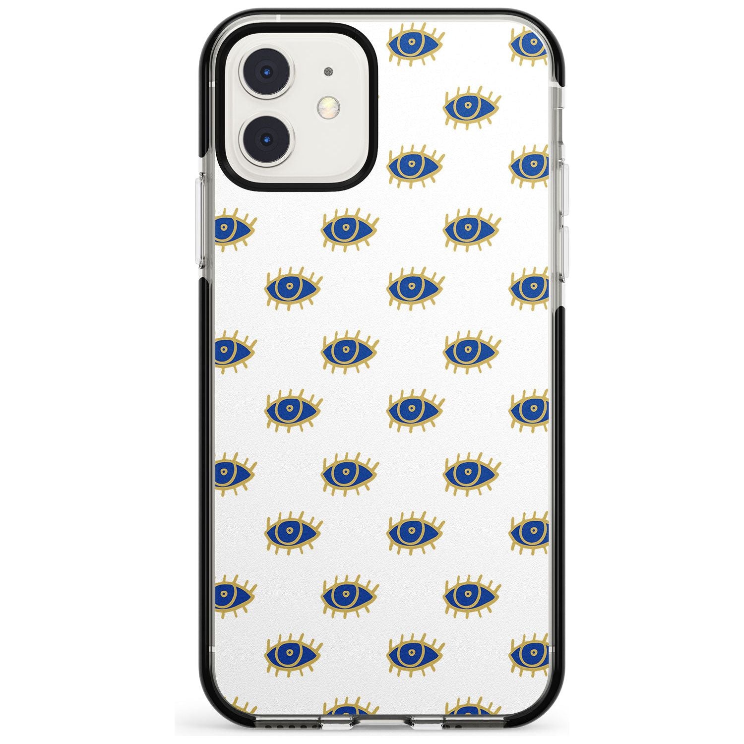 Gold Eyes Psychedelic Eyes Pattern Black Impact Phone Case for iPhone 11