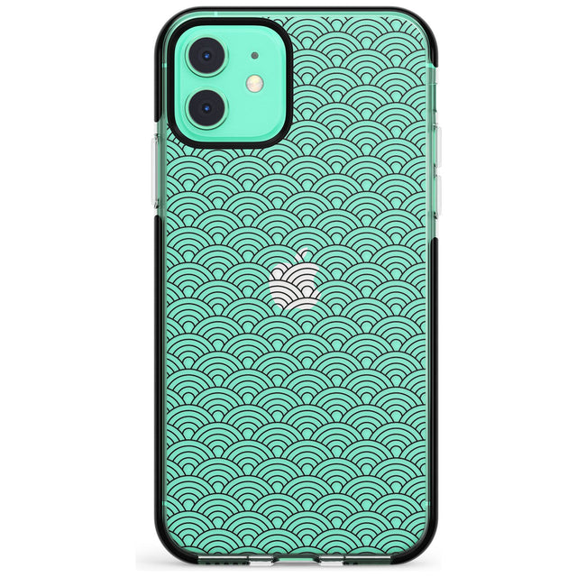 Abstract Lines: Scalloped Pattern Pink Fade Impact Phone Case for iPhone 11 Pro Max