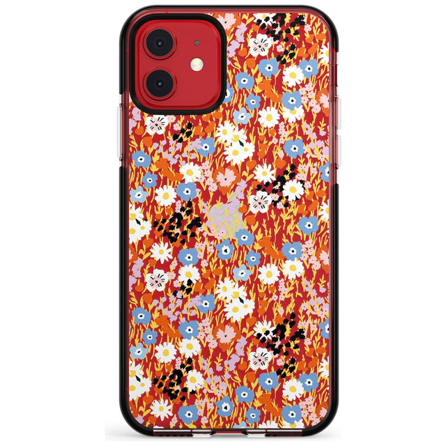 Busy Floral Mix: Transparent Pink Fade Impact Phone Case for iPhone 11 Pro Max