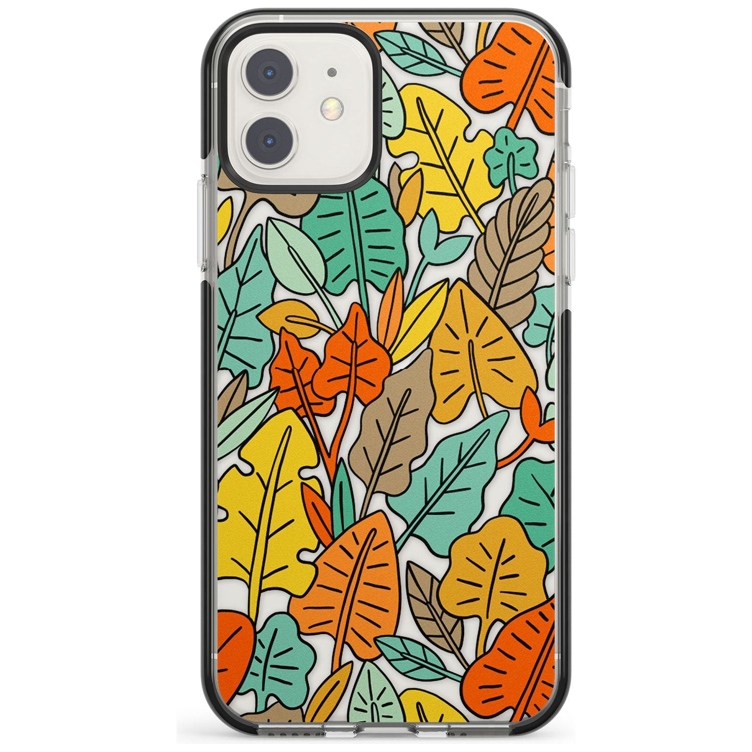 Abstract Leaves Impact Phone Case for iPhone 11, iphone 12