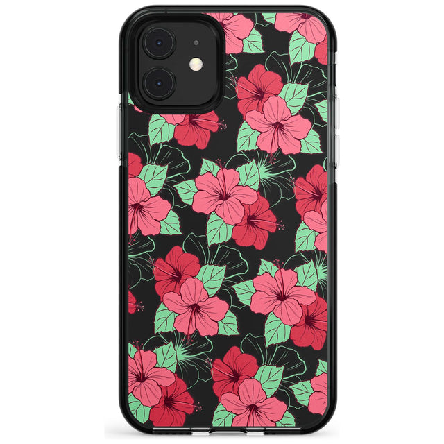 Pink Peony Black Impact Phone Case for iPhone 11 Pro Max
