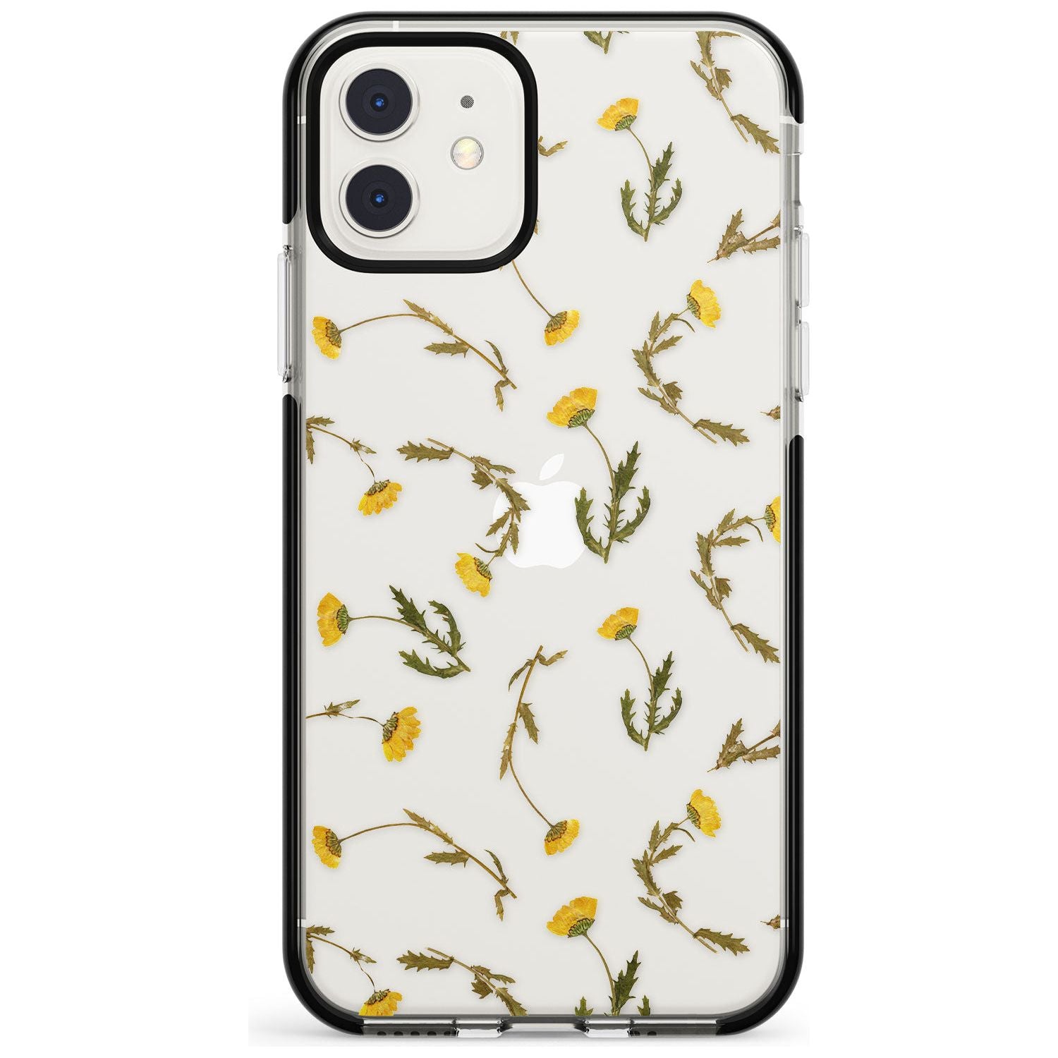Long Stemmed Wildflowers - Dried Flower-Inspired Black Impact Phone Case for iPhone 11