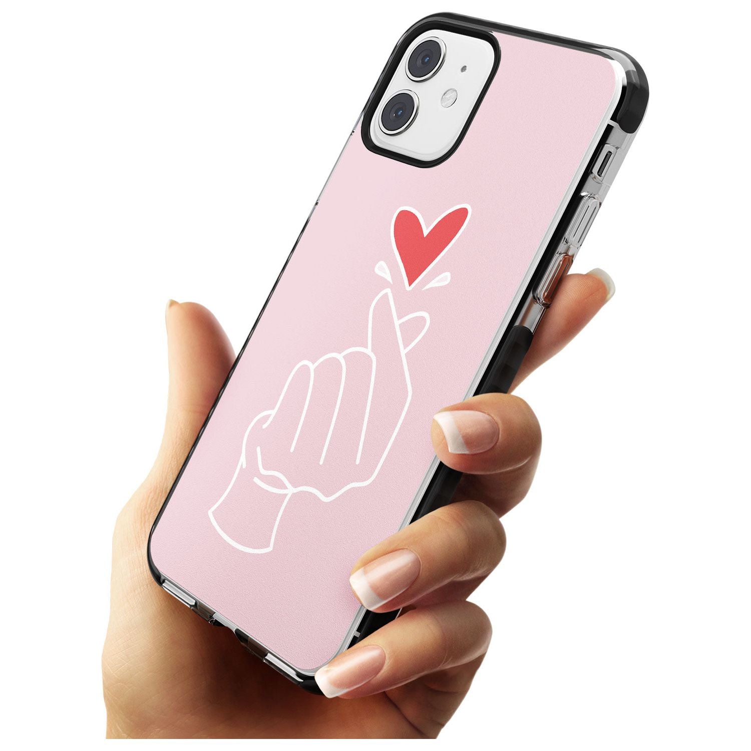 Finger Heart in Pink Pink Fade Impact Phone Case for iPhone 11 Pro Max