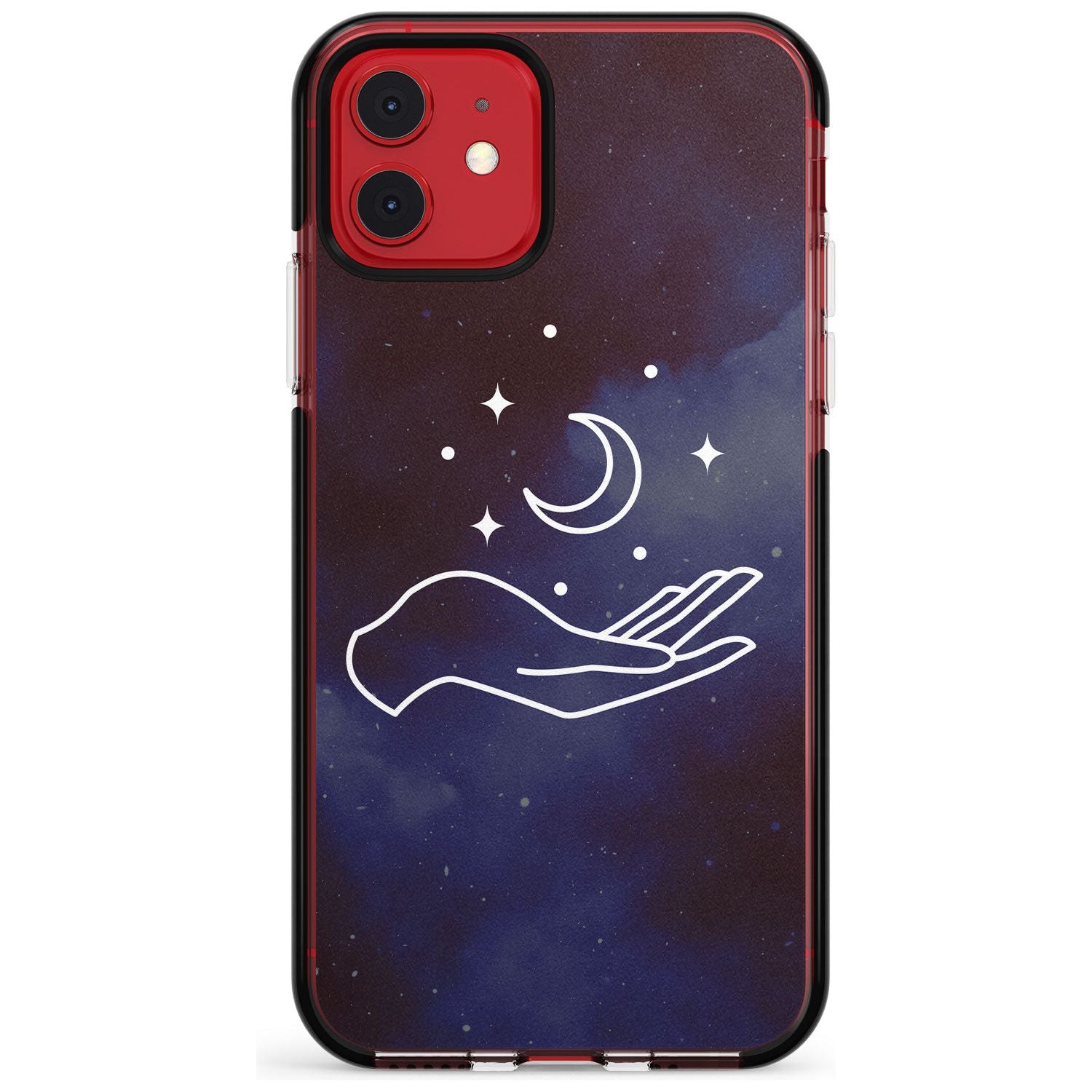 Floating Moon Above Hand Pink Fade Impact Phone Case for iPhone 11 Pro Max