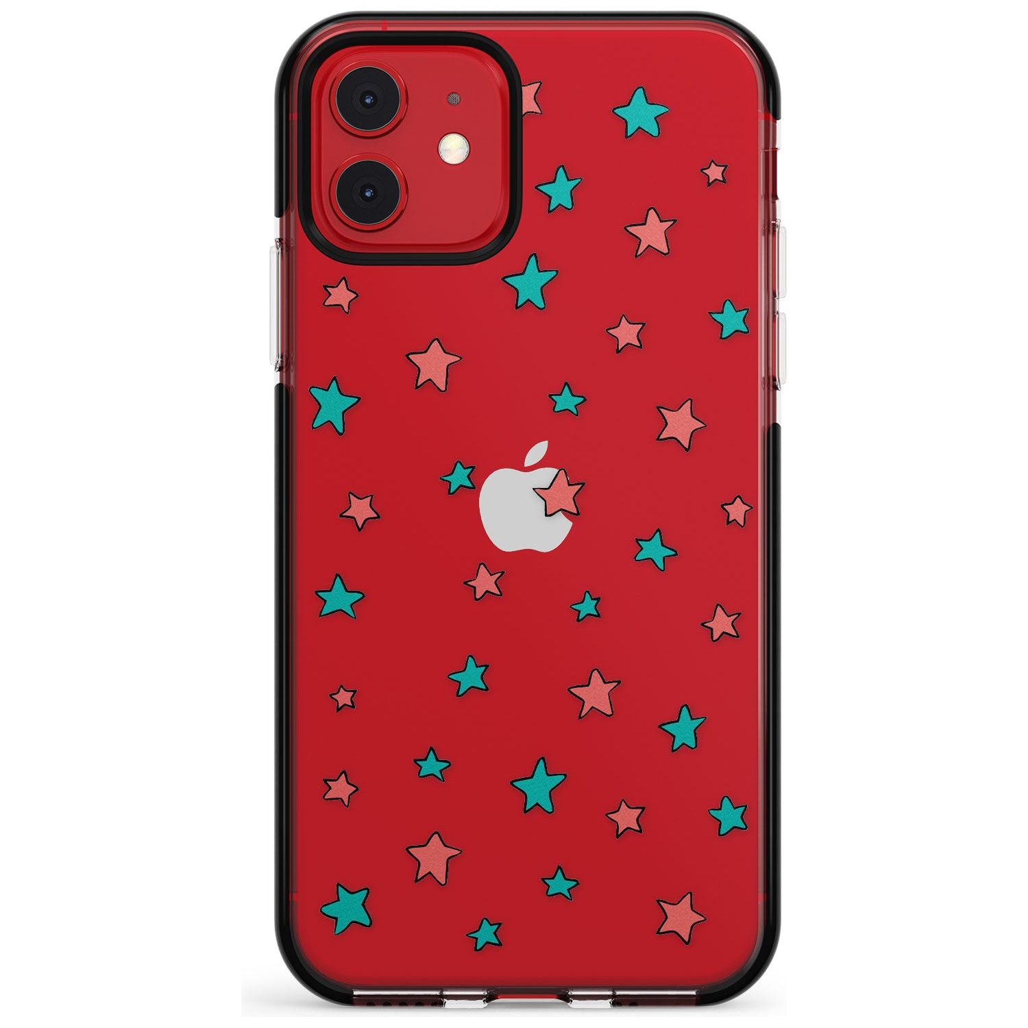 Heartstopper Stars Pattern Black Impact Phone Case for iPhone 11 Pro Max