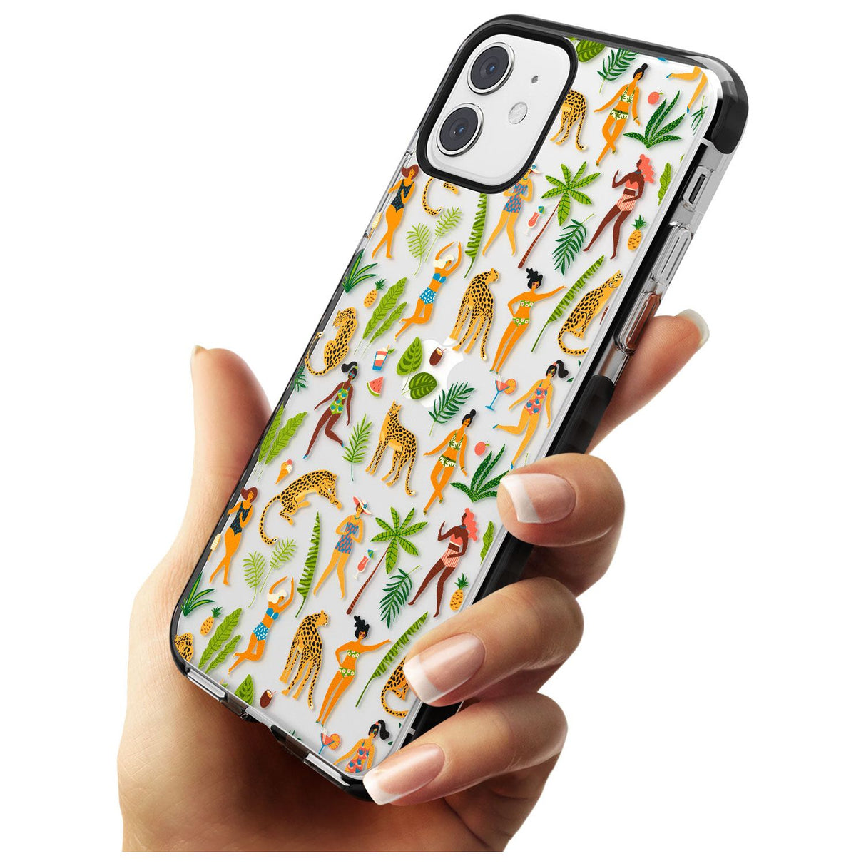 Tropical Summer Black Impact Phone Case for iPhone 11