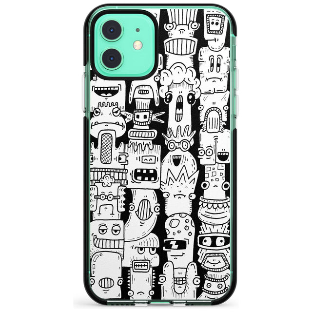 Monochrome Heads Black Impact Phone Case for iPhone 11 Pro Max