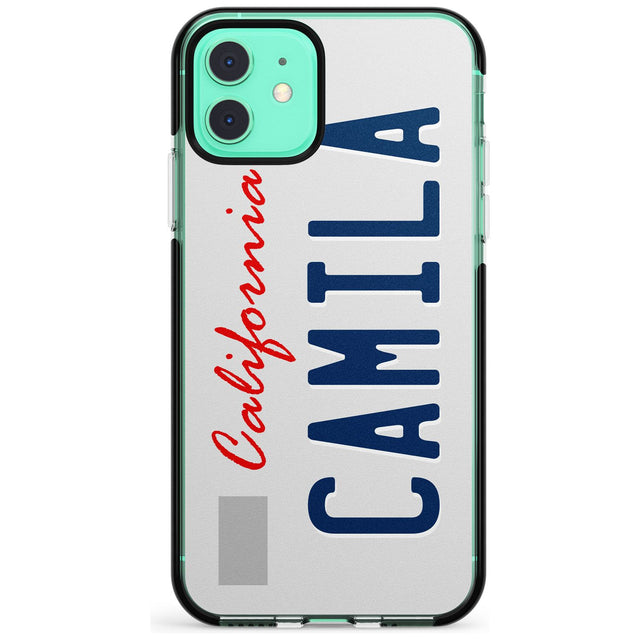 California License Plate Pink Fade Impact Phone Case for iPhone 11 Pro Max