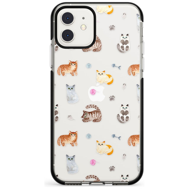 Cats with Toys - Clear Pink Fade Impact Phone Case for iPhone 11 Pro Max