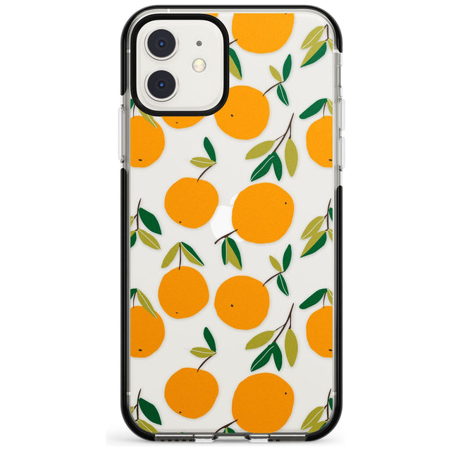 Oranges Pattern Black Impact Phone Case for iPhone 11