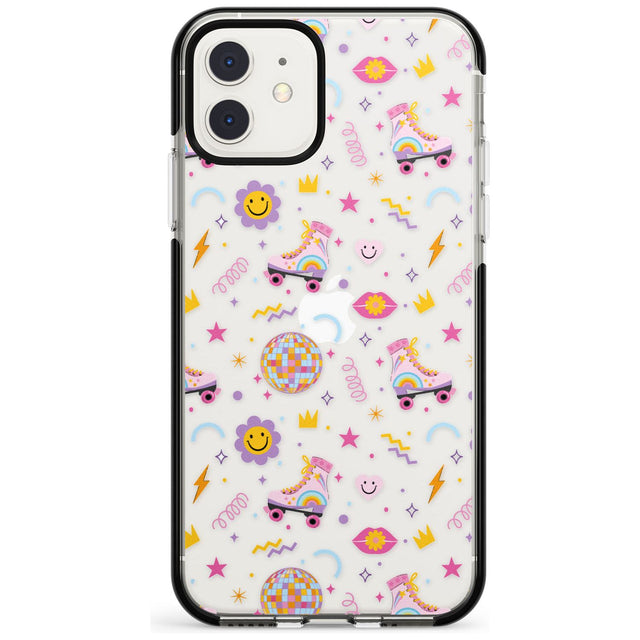 Roller Disco Pattern Black Impact Phone Case for iPhone 11 Pro Max