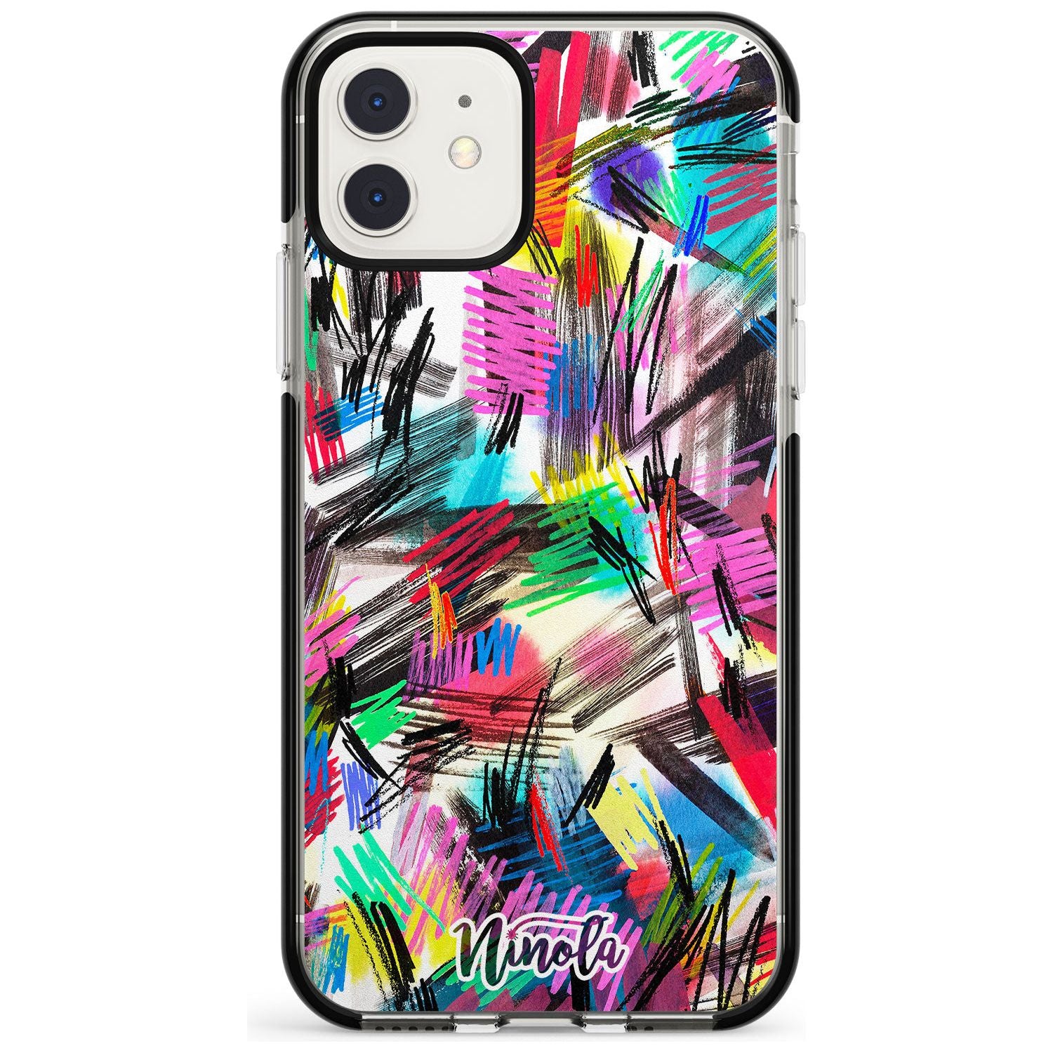 Wild Strokes Black Impact Phone Case for iPhone 11